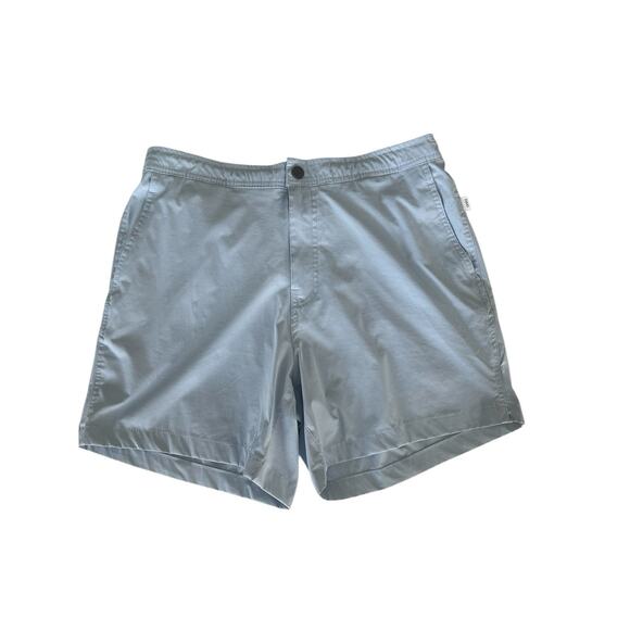 Onia Calder 6E Mens Swimsuit‎ Blue Nylon L Large Swim Trunks Shorts Flat Front - Picture 3 of 12